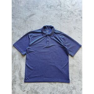 Tommy Armour Polo Shirt Mens Large Blue Stretchy Short Sleeved Dri Logic‎ Golf